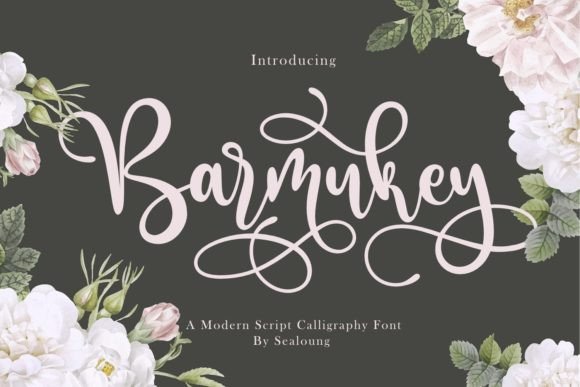 Barmukey: A Modern Script Typeface for Editorial Design