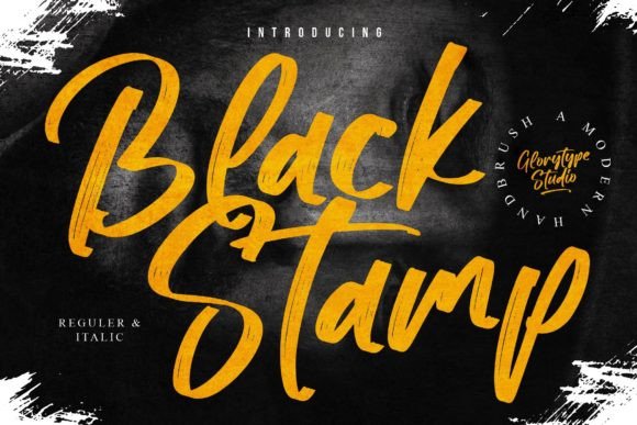 Black Stamp Font Review: A Bold Script for Campaign Design