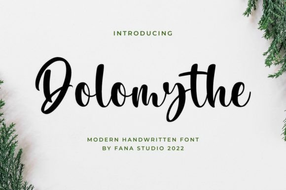 Dolomythe: A Modern Script Typeface for Editorial Design