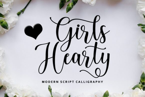 Girls Hearty: A Modern Script Font for Editorial Design