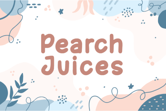 Pearch Juices: A Handwritten Font for Authentic Branding