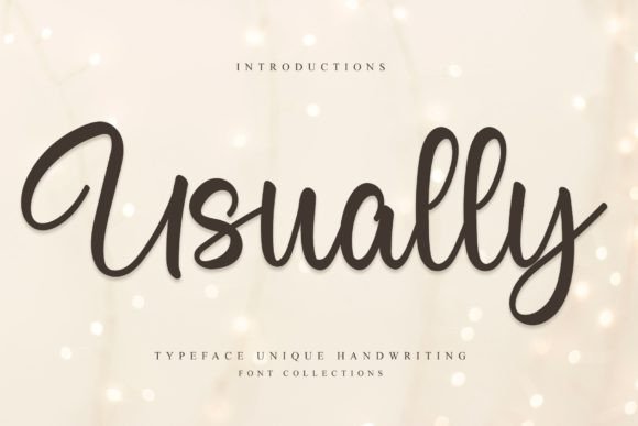 Usually Font: Elevating Brand Identity with Elegant Script