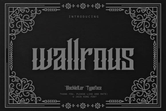 Wallrous: A Modern Blackletter Font for Editorial Design